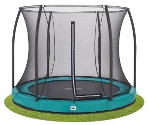 SaltaComfortEditionGroundTrampolinemetVeiligheidsnet-213cm-Groen