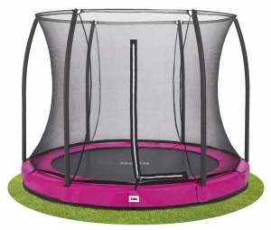 SaltaComfortEditionGroundTrampolinemetVeiligheidsnet-213cm-Roze
