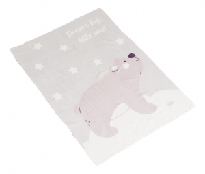 CangarooDreamyBearGrey75x100cmWiegdeken