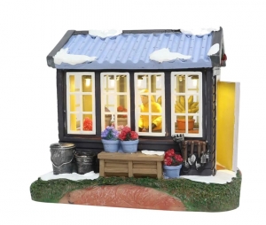 HobbyGreenhousewithLEDPolyresin16cmSantaville-Santaville