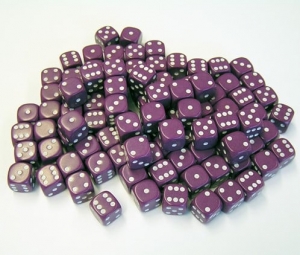 Dobbelstenen16mm-Paars100stuks