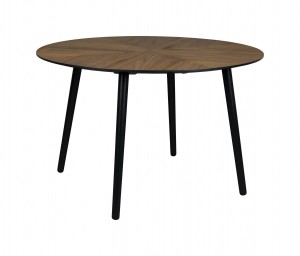 DutchboneRondeEettafelCloverNotenhout120cm-Bruin