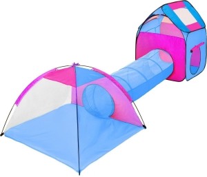EcoToysRozeBlauw3-in-1SpeeltentHC518556