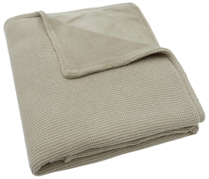 JolleinBasicKnitOliveGreenFleece100x150cmLedikantdeken