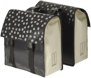 DubbelefietstasBasilUrbanLoad48-53liter-ZwartWitReflective