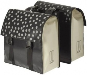 DubbelefietstasBasilUrbanLoad48-53liter-ZwartWitReflective