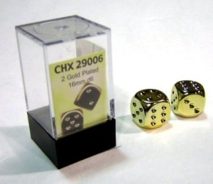 Gold-PlatedMetallicDobbelstenen16mm2stuks