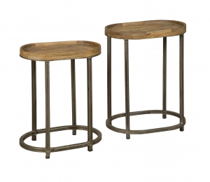 RENEWBijzettafelLewissetvan2stuks-Metaal-Ovaal