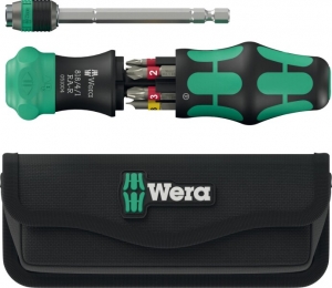 Wera05051515001KraftformKompakt25RA-RBitschroevendraaierInEtui-6In1Multi-bit-MetRatelfunctie