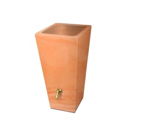 Regentonmanhattangewassenterracotta100Linclmessingkraantje-Prestige