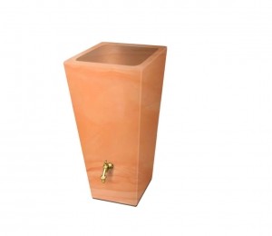 Regentonmanhattangewassenterracotta100Linclmessingkraantje-Prestige
