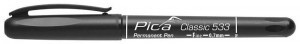 Pica53346-1ClassicPermanentPen-Rond-Zwart-07mm