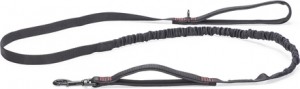 BeezteesParincaPremiumElastischeLooplijn-Hondenriem-Nylon-Zwart