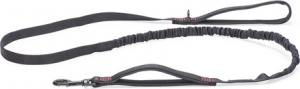 BeezteesParincaPremiumElastischeLooplijn-Hondenriem-Nylon-Zwart