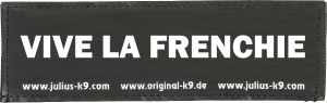 Julius-K9label-Vivelafrenchie-150x60mm