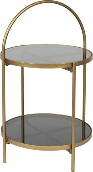 ZILTBijzettafelCesario43cm-Goud-Rond