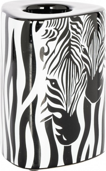RichmondKandelaarLinnZebraprint-Zwart
