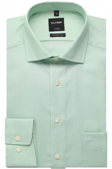 OLYMPLuxorModernFitOverhemdlichtgroen