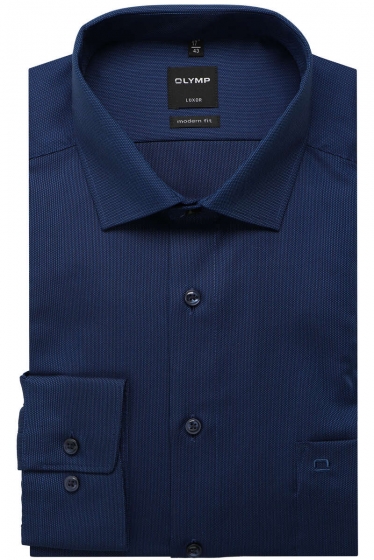 OLYMPLuxorModernFitOverhemdmarine