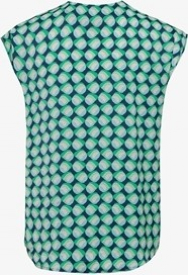 TwoDaymouwlozedamesblousegroenblauw