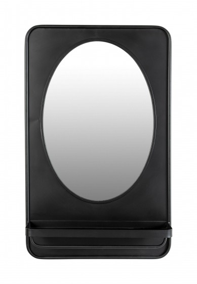 ZILTSpiegelJarosMet1plank80x50cm-Zwart-Ovaal