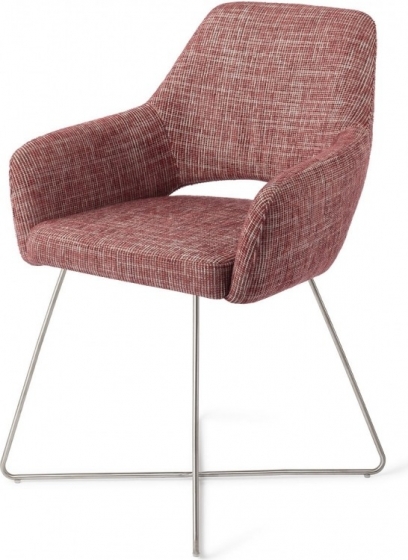 JesperHomeEetkamerstoelYanaiCrossSteel-BerryBars