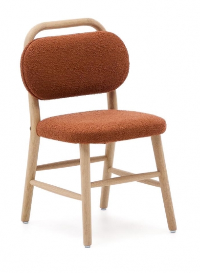 KaveHomeKinderstoelHeldaBoucleneikenhout-Terracotta