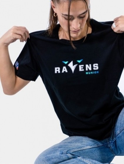 EuropeanLeagueOfFootballt-shirtMunichRavensIconicinzwart