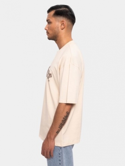 Dropsizet-shirtHeavyOversizePufferPrintinbeige