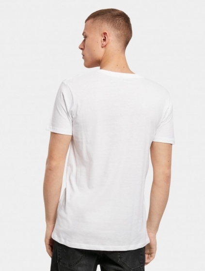 BuildYourBrandLightT-ShirtV-NeckMannenopkleurwitMaatXL