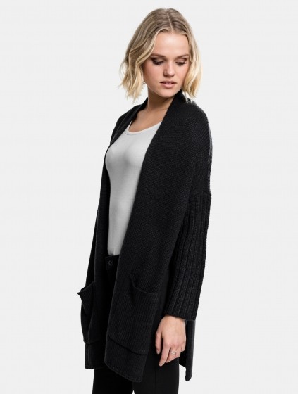 UrbanClassicsLadiesOversizedCardiganVrouwenopkleurzwartMaatM
