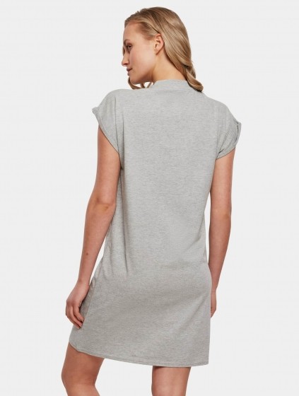 BuildYourBrandLadiesTurtleExtendedShoulderDressVrouwenopkleurgrijsMaat2XL