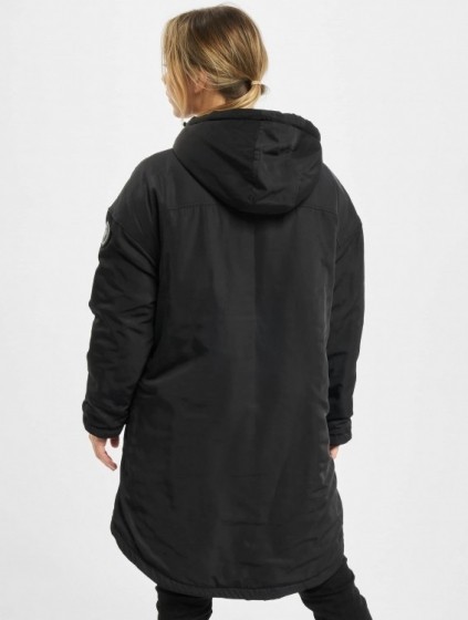 UrbanClassicsLadiesLongOversizedPullOverJacketVrouwenopkleurzwartMaat4XL