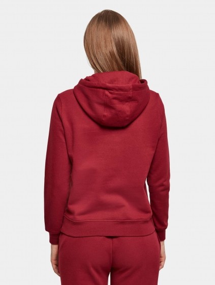 BuildYourBrandLadiesBasicHoodyVrouwenopkleurroodMaatXL