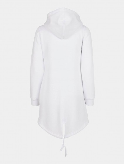 BuildYourBrandLadiesSweatParkaZipHoodyVrouwenopkleurwitMaat2XL