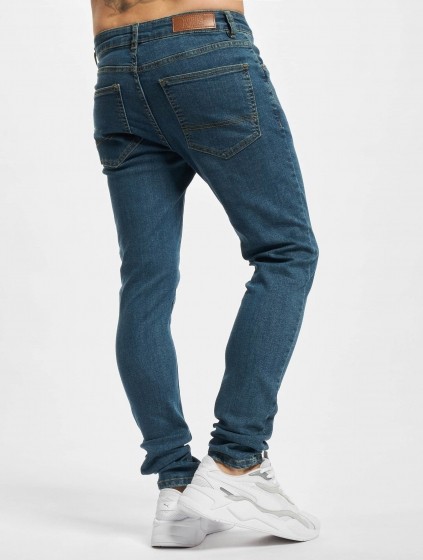 UrbanClassicsJeansmedsmalpassformMannenopkleurblauwMaatW36L34