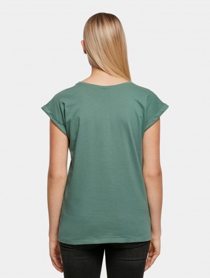 BuildYourBrandLadiesExtendedShoulderT-ShirtVrouwenopkleurgroenMaat2XL