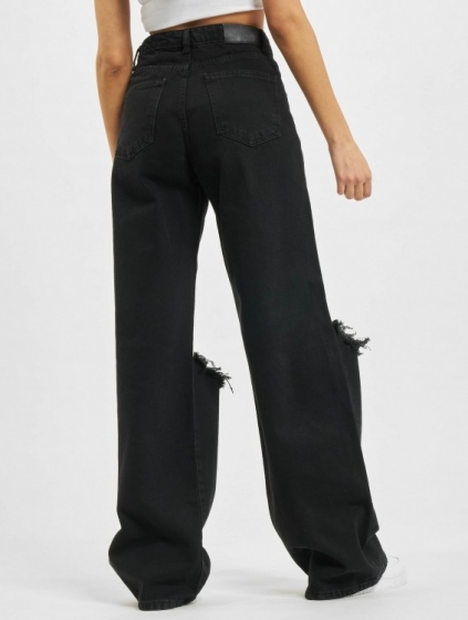 2YLadiesDestroyedLooseFitDenimVrouwenopkleurzwartMaat34