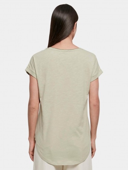 BuildYourBrandLadiesLongSlubT-ShirtVrouwenopkleurgroenMaat2XL
