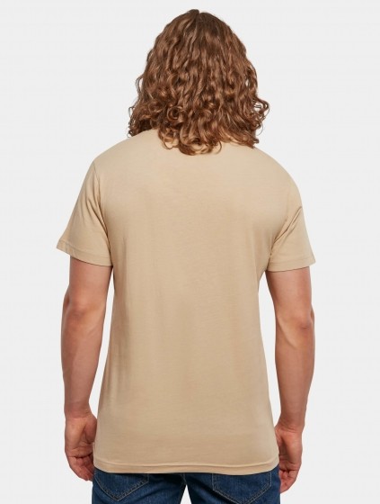 BuildYourBrandBasicRoundNeckT-ShirtMannenopkleurbeigeMaat2XL