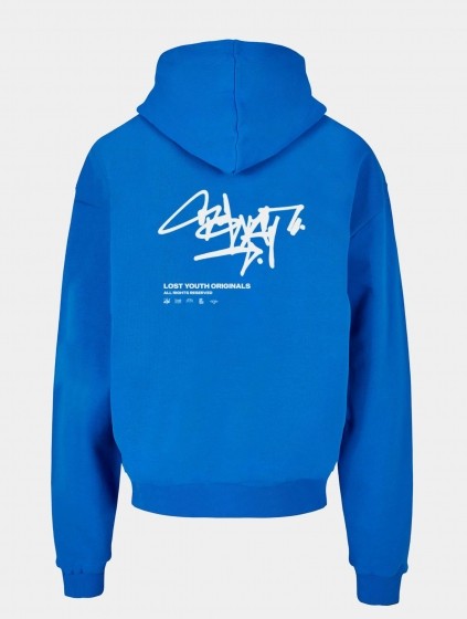 LostYouthLYHOODIEGRAFFITIMannenopkleurblauwMaat2XL