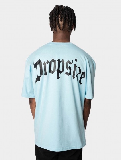 DropsizeHeavyOversizeBackprintT-ShirtBabyMannenopkleurblauwMaatXS