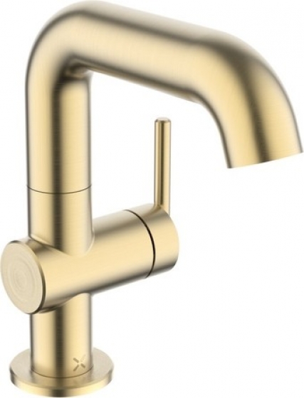Crosswater3ONE6Wastafelmengkraan-185cm-opbouw-geborsteldmessingTL111DNSF