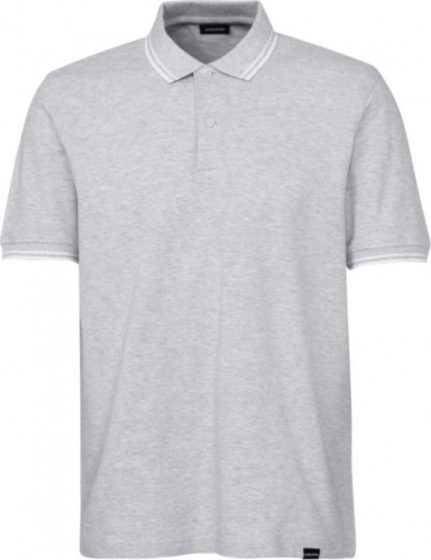 SeidenstickerRegularFitPoloshirtKortemouwlichtgrijs