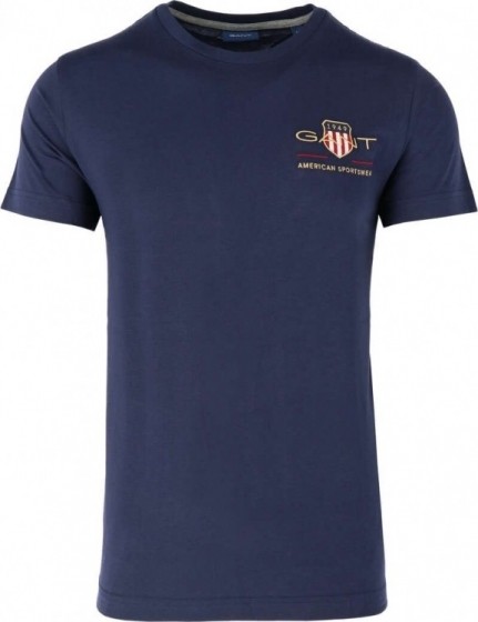 GANTRegularFitT-ShirtrondehalsnachtblauwEffen