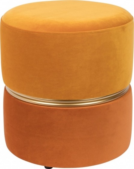 ZILTPoefBubblyVelvet-Oranje-Rond