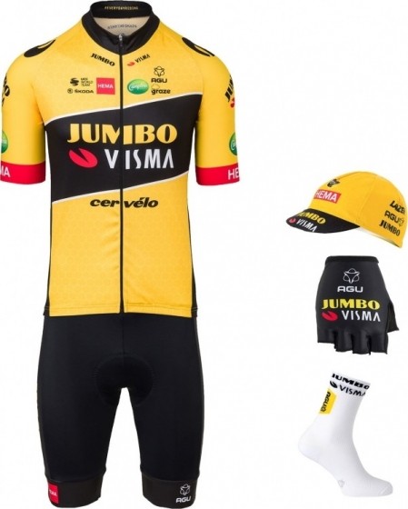5TeileTEAMJUMBO-VISMA2022Maxi-Set5stukkenvoorherenFietskleding