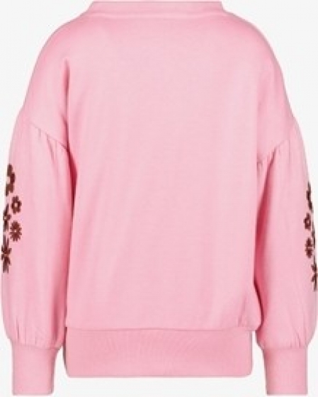 TwoDaymeisjessweatergeborduurdemouwenroze