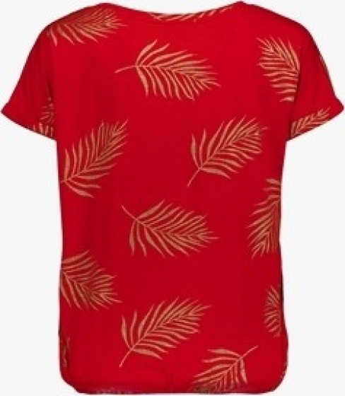 TwoDaydamesT-shirtmetbladerenprintrood