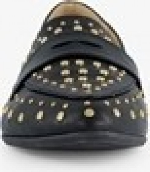 BlueBoxdamesloaferszwartmetstuds